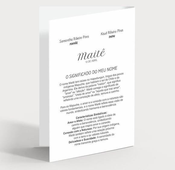 Cartão Maternidade Personalizado c/ Aplique Sabonete Flor