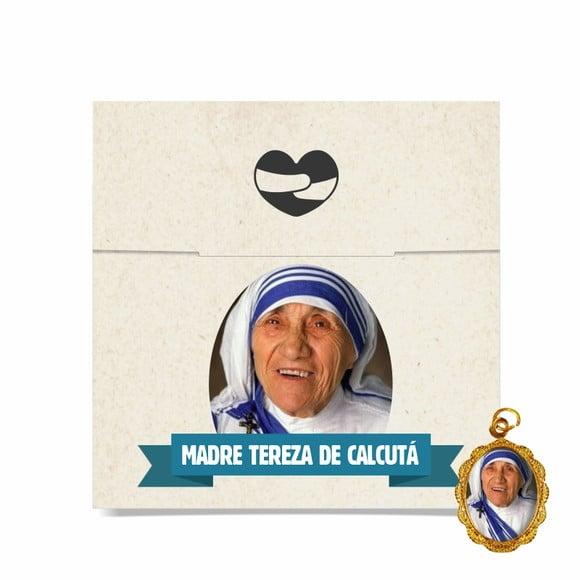 Cartão Person. + Medalhinha de Madre Tereza de Calcultá