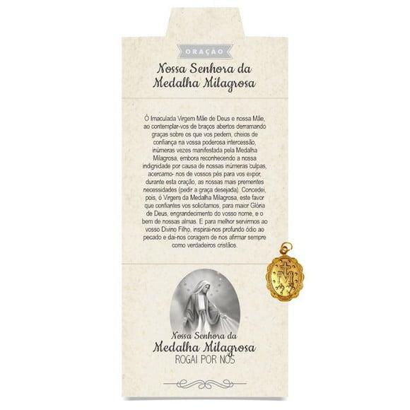 Cartão Person. + Medalhinha De N. Sra. Da Medalha Milagrosa