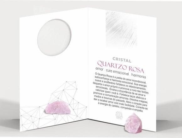 Cartão Person. Signo Câncer + Quartzo Rosa. Pct c/ 12 Kits.