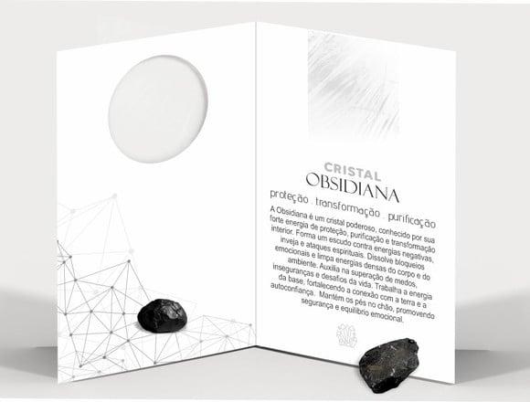 Cartão Person. Signo Escorpião + Obsidiana. Pct c/ 12 Kits.