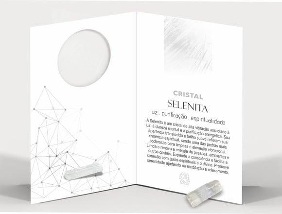 Cartão Person. Signo Libra + Selenita. Pct c/ 12 Kits.