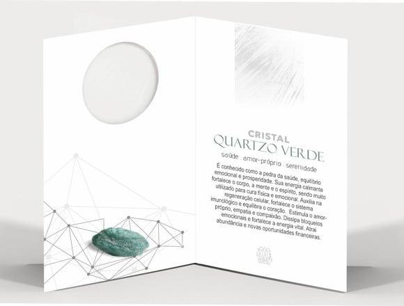 Cartão Person. Signo Touro + Quartzo Verde. Pct c/ 12 Kits