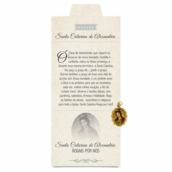 Cartão Personaliz. + Medalhinha Santa Catarina de Alexandria
