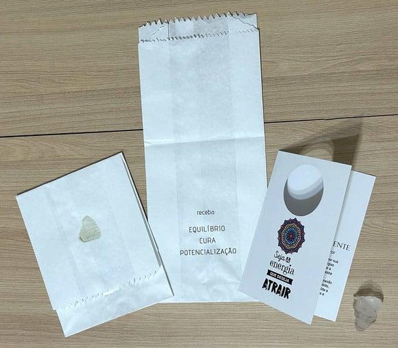 Cartão Personalizado + Cristal Transparente. Pct c/ 12 Kits.