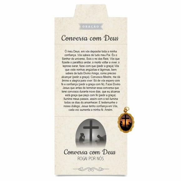 Cartão Personalizado + Medalhinha Conversa com Deus