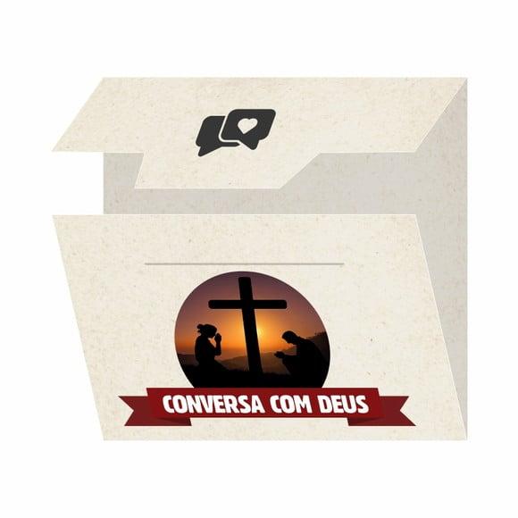 Cartão Personalizado + Medalhinha Conversa com Deus