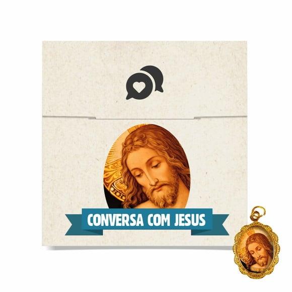 Cartão Personalizado + Medalhinha Conversa com Jesus