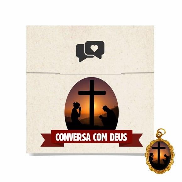 Cartão Personalizado + Medalhinha Conversa com Deus