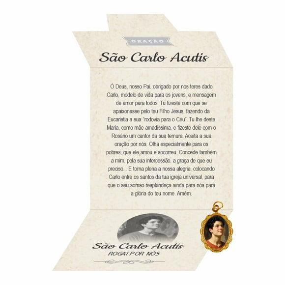 Cartão Personalizado + Medalhinha de Carlo Acutis
