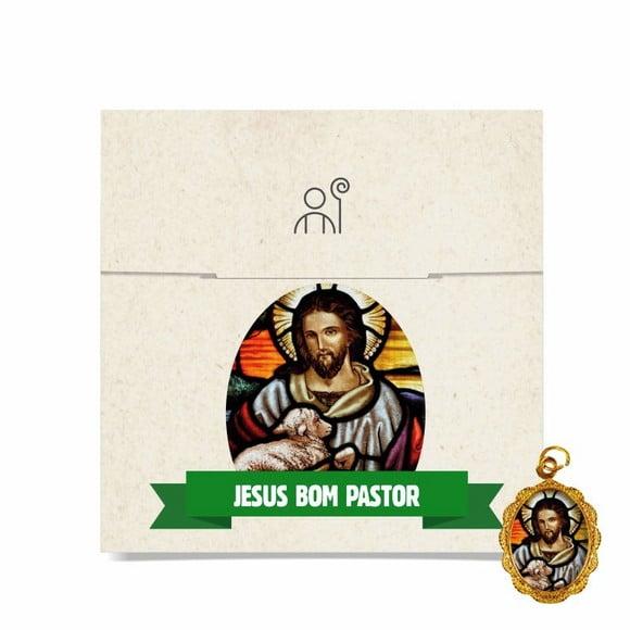 Cartão personalizado + medalhinha de Jesus Bom Pastor