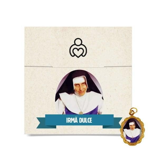 Cartão Personalizado + Medalhinha de Irmã Dulce