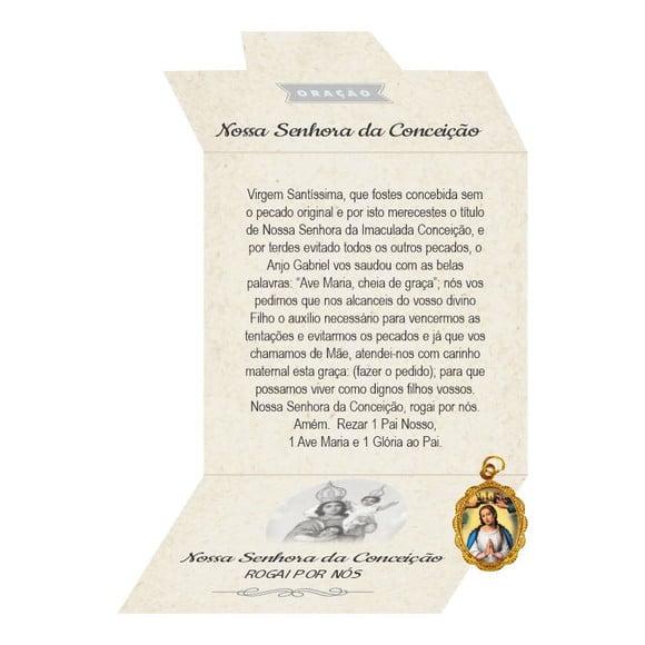 Cartão Personalizado + Medalhinha De N. Sra. Da Conceição