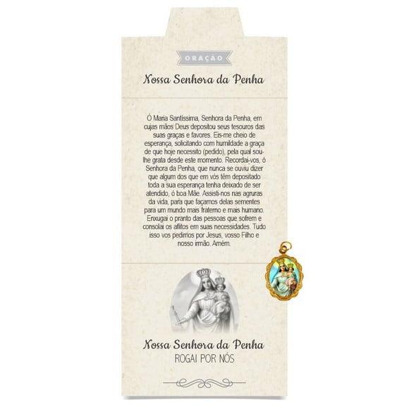 Cartão Personalizado + Medalhinha De N. Sra. Da Penha