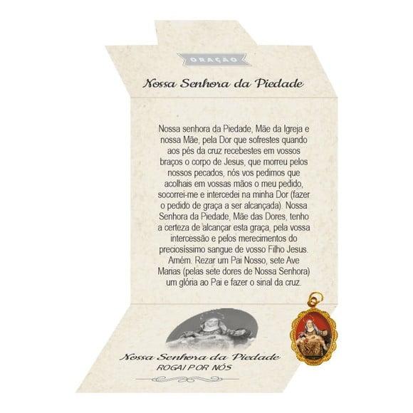 Cartão Personalizado + Medalhinha De N. Sra. Da Piedade