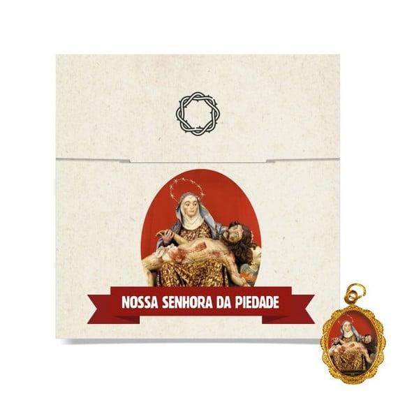 Cartão Personalizado + Medalhinha De N. Sra. Da Piedade
