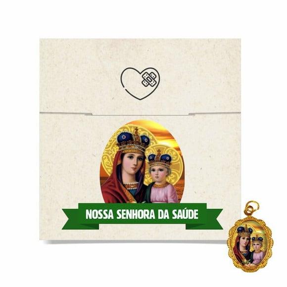 Cartão Personalizado + Medalhinha de N. Sra. da Saúde