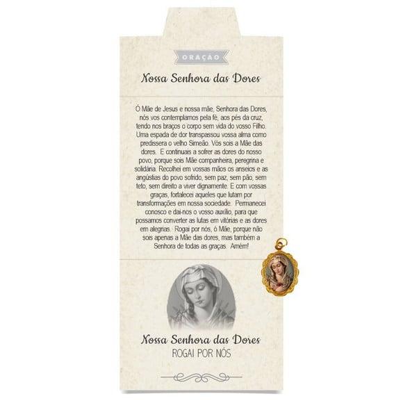 Cartão Personalizado + Medalhinha de N. Sra. das Dores
