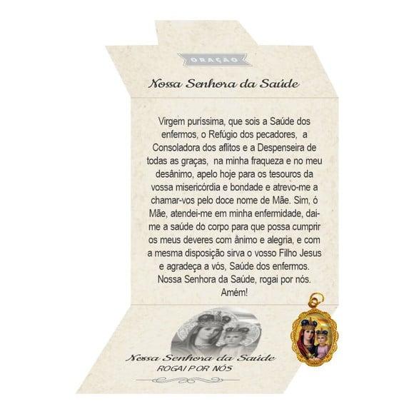 Cartão Personalizado + Medalhinha de N. Sra. da Saúde