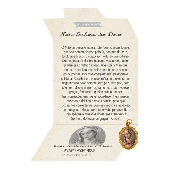 Cartão Personalizado + Medalhinha de N. Sra. das Dores