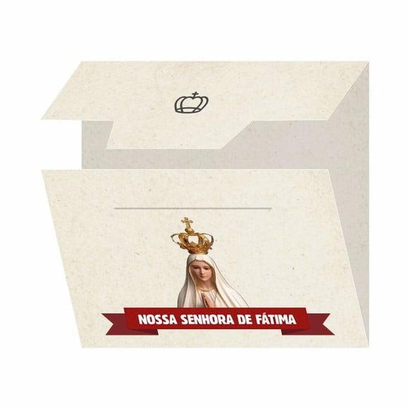 Cartão personalizado + medalhinha de N. Sra. de Fátima