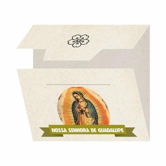 Cartão personalizado + medalhinha de N. Sra. de Guadalupe