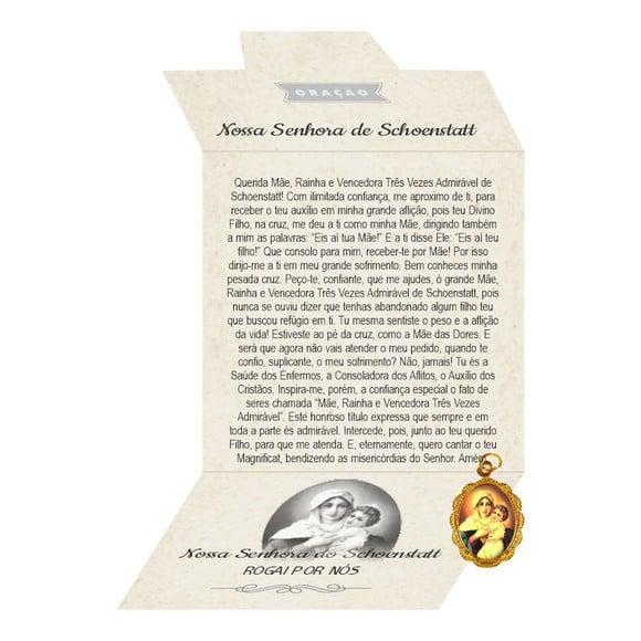 Cartão Personalizado + Medalhinha de N. Sra. de Schoenstatt