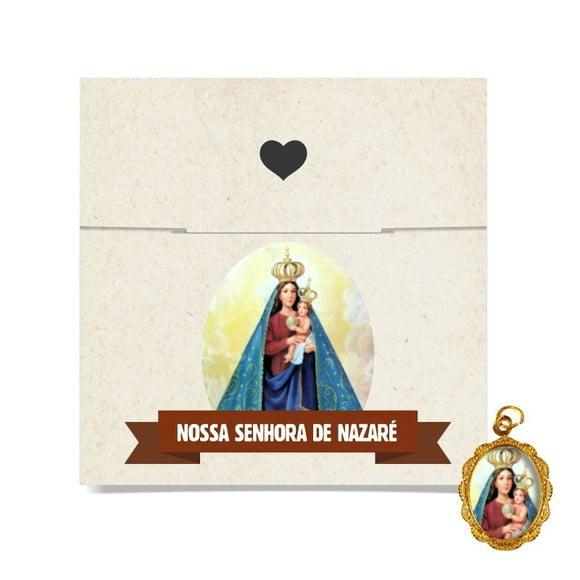 Cartão Personalizado + Medalhinha De N. Sra. De Nazaré