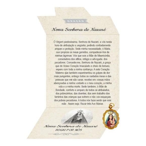 Cartão Personalizado + Medalhinha De N. Sra. De Nazaré