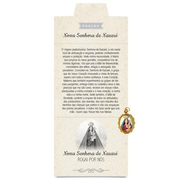 Cartão Personalizado + Medalhinha De N. Sra. De Nazaré