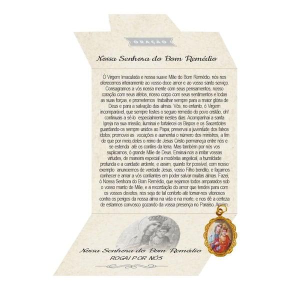 Cartão Personalizado + Medalhinha De N. Sra. Do Bom Remédio