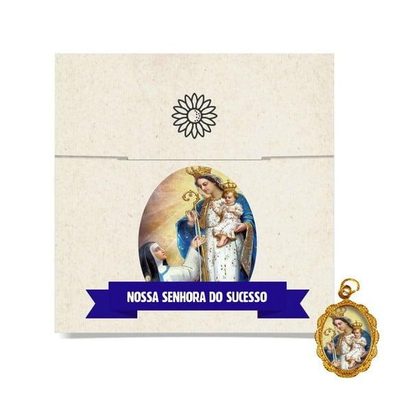 Cartão Personalizado + Medalhinha De N. Sra. Do Bom Sucesso