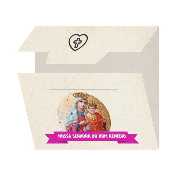 Cartão Personalizado + Medalhinha De N. Sra. Do Bom Remédio