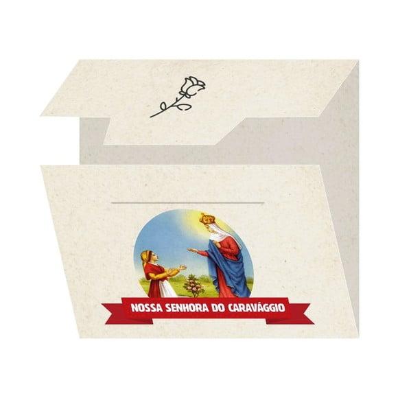 Cartão Personalizado + Medalhinha de N. Sra. do Caravággio