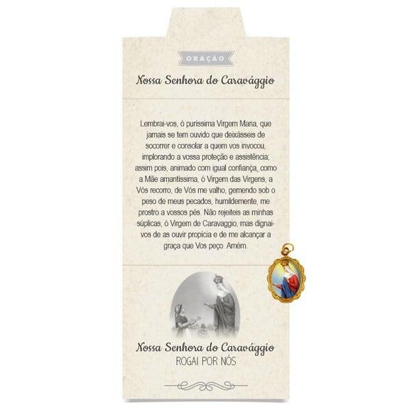 Cartão Personalizado + Medalhinha de N. Sra. do Caravággio