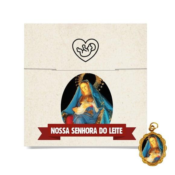 Cartão Personalizado + Medalhinha de N. Sra. do Leite