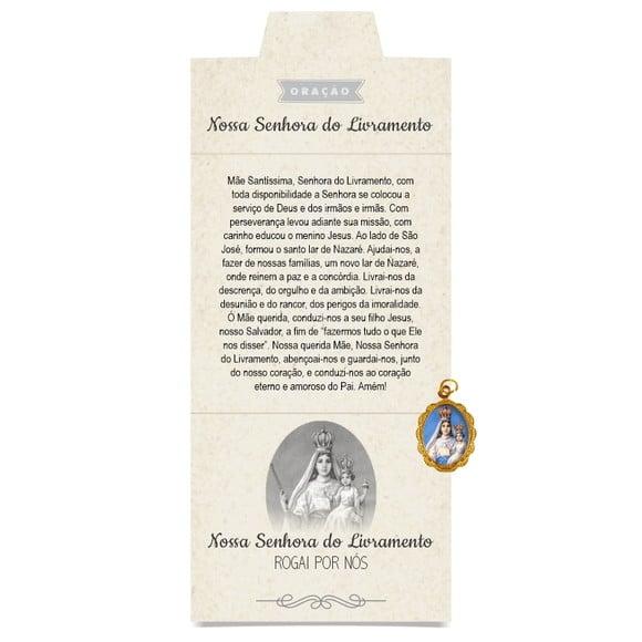 Cartão Personalizado + Medalhinha de N. Sra. do Livramento