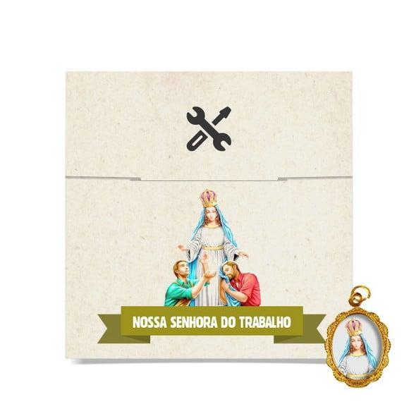 Cartão Personalizado + Medalhinha de N. Sra. do Trabalho