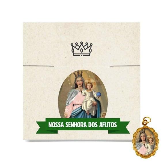 Cartão Personalizado + Medalhinha de N. Sra. dos Aflitos