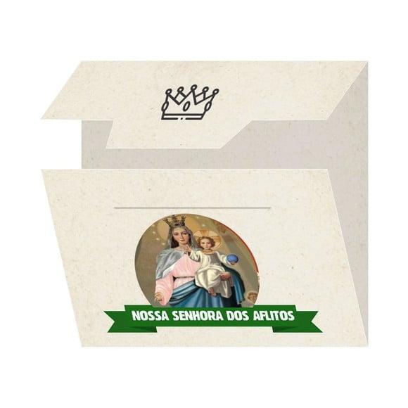 Cartão Personalizado + Medalhinha de N. Sra. dos Aflitos