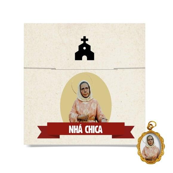 Cartão Personalizado + Medalhinha de Nhá Chica