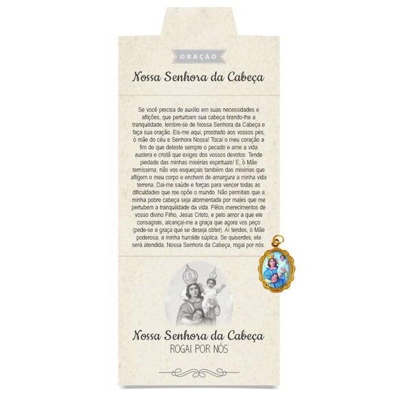 Cartão Personalizado + Medalhinha De Nossa Senhora Da Cabeça