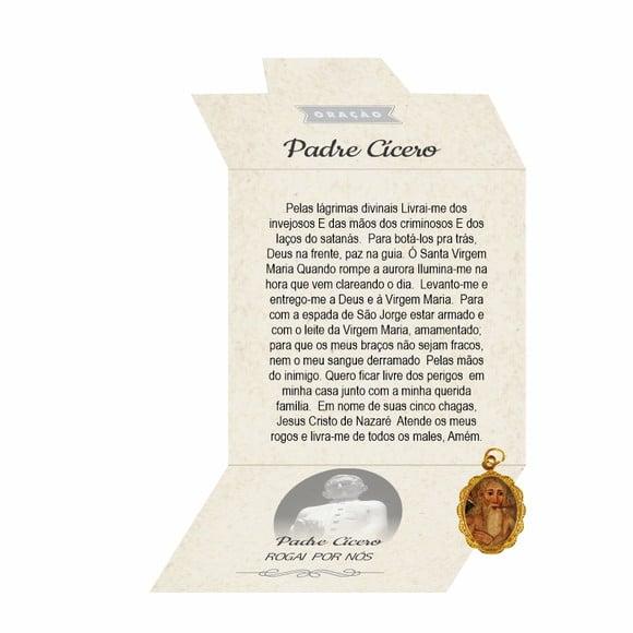 Cartão Personalizado + Medalhinha de Padre Cícero