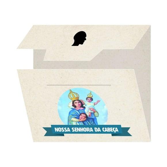 Cartão Personalizado + Medalhinha De Nossa Senhora Da Cabeça