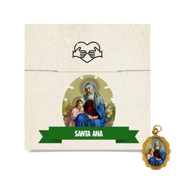 Cartão Personalizado + Medalhinha de Santa Ana