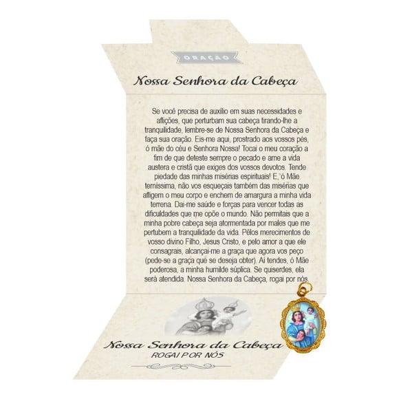 Cartão Personalizado + Medalhinha De Nossa Senhora Da Cabeça