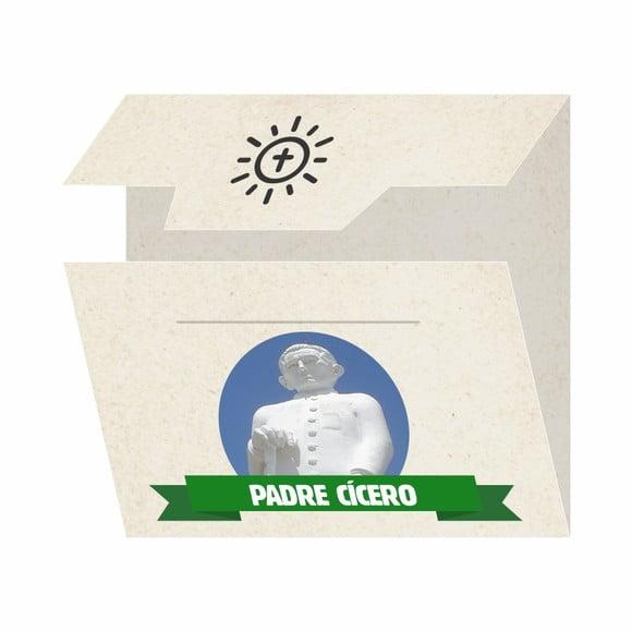 Cartão Personalizado + Medalhinha de Padre Cícero