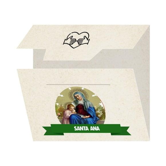 Cartão Personalizado + Medalhinha de Santa Ana