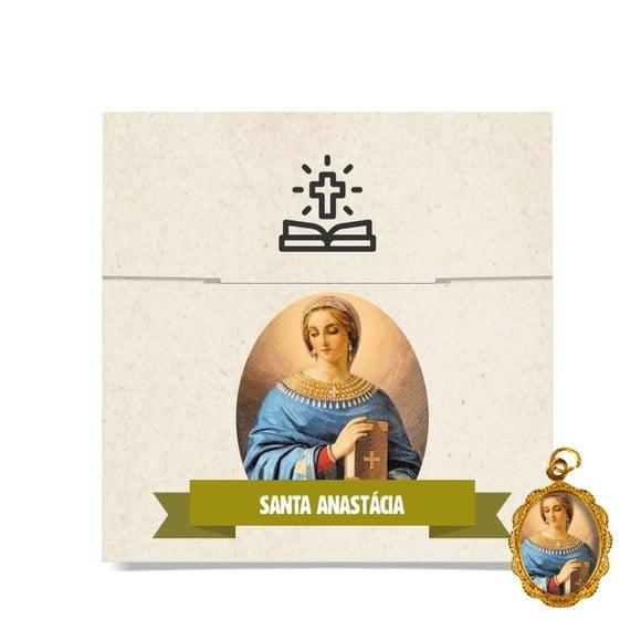 Cartão Personalizado + Medalhinha de Santa Anastácia