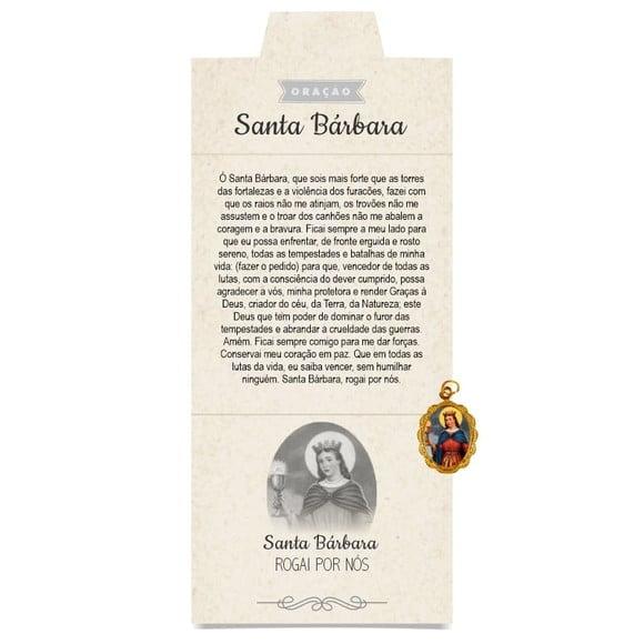 Cartão Personalizado + Medalhinha de Santa Bárbara